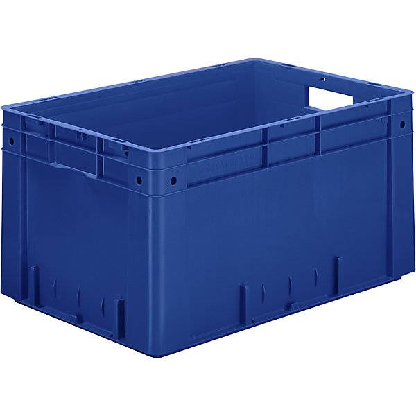 Schwerlast-Euro-Behälter Polypropylen Volumen 60 l LxBxH 600 x 400 x 320 mm Wände geschlossen Boden