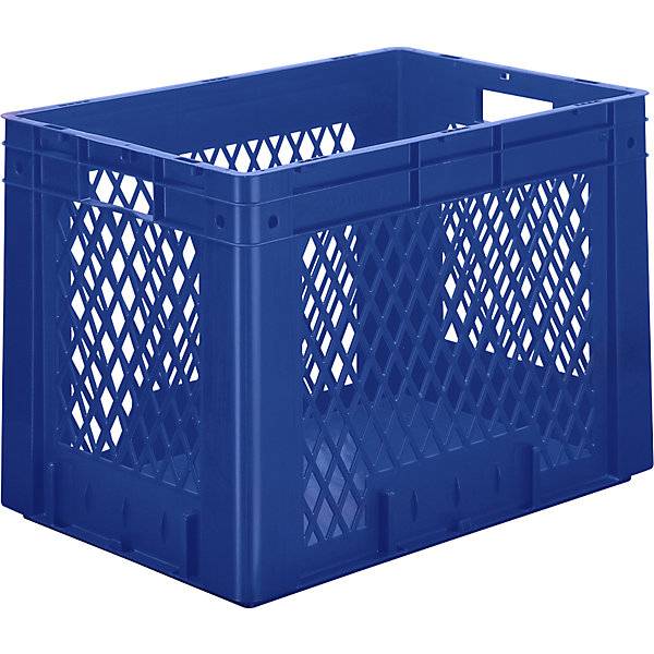 Schwerlast-Euro-Behälter Polypropylen Volumen 80 l LxBxH 600 x 400 x 420 mm Wände durchbrochen Boden