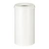 Sicherheits-Papierkorb Stahl selbstlöschend Volumen 50 l HxØ 625 x 335 mm Korpus weiß / Löschkopf weiß. Vepa