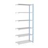 Steckregal mit Rohr-Fachböden HxBxT 2496 x 990 x 500 mm Anbauregal. MAN ORGA SAS 96778249