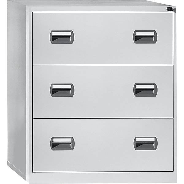 Hängeregistraturschrank 2-bahnig 3 Schübe lichtgrau. TAKKT Industrial & Packaging GmbH 94035949
