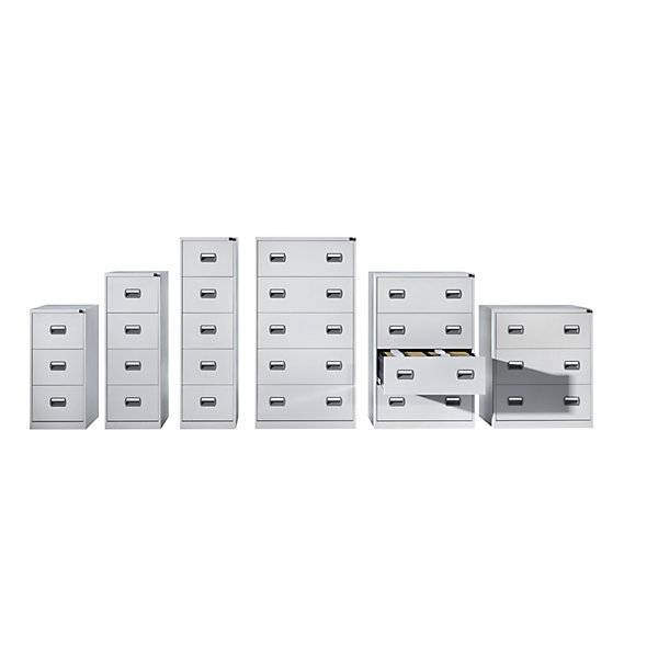 Hängeregistraturschrank 2-bahnig 3 Schübe lichtgrau. TAKKT Industrial & Packaging GmbH 94035949-3