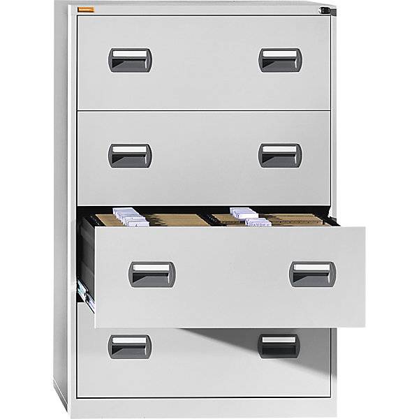 Hängeregistraturschrank 2-bahnig 4 Schübe lichtgrau. TAKKT Industrial & Packaging GmbH 94036049-1