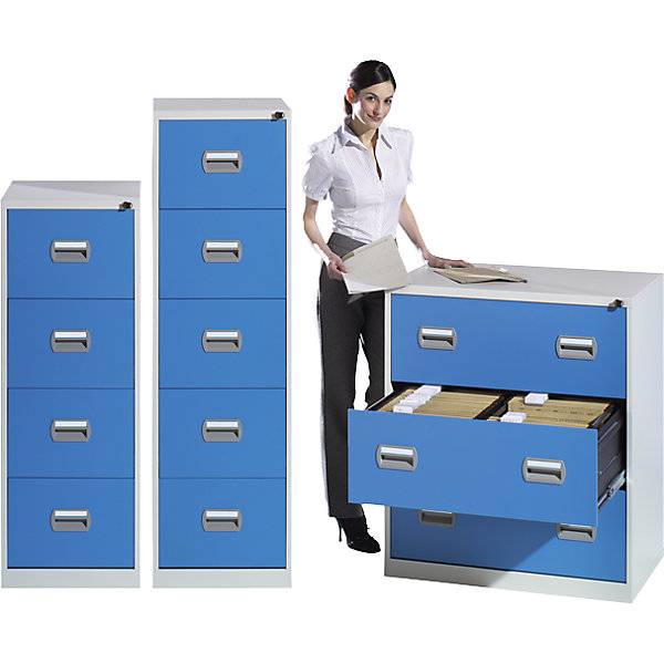 Hängeregistraturschrank 2-bahnig 5 Schübe lichtgrau. TAKKT Industrial & Packaging GmbH 94036149-1