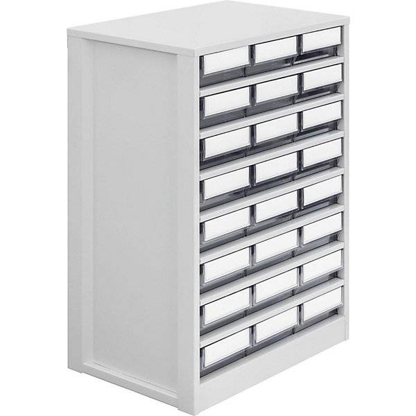 Schubladenmagazin Gehäuse-Traglast 240 kg HxBxT 862 x 600 x 417 mm 24 Schubladen Schubladen glasklar.-3
