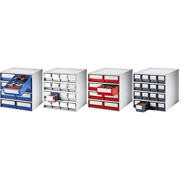 Schubladenmagazin Gehäuse-Traglast 75 kg HxBxT 395 x 376 x 400 mm 16 Schubladen Schubladen blau. Lockweiler-2