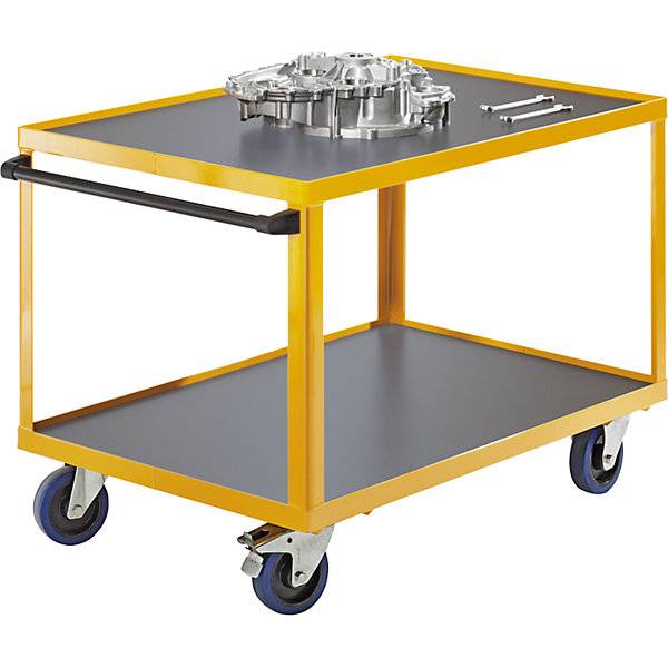 Profi-Montagewagen mit anklickbarem Schiebegriff LxB 1350 x 800 mm Tragfähigkeit 350 kg. TAKKT Industrial &-1