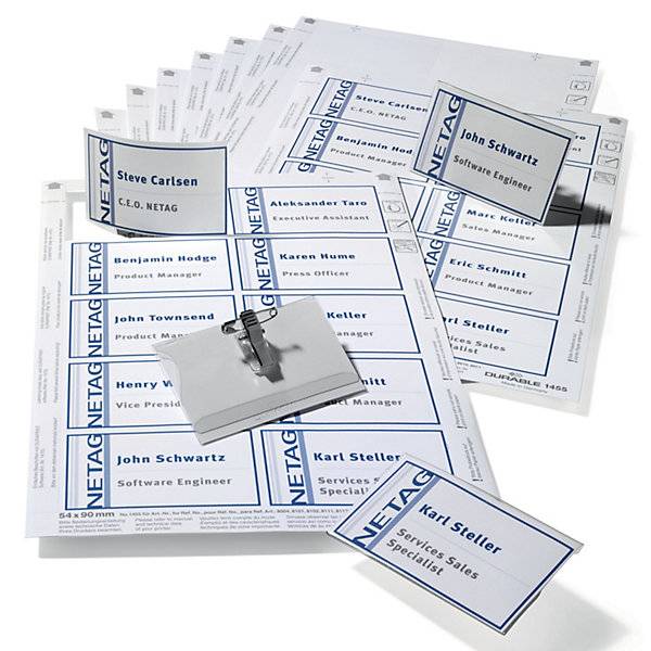 Namensschilderset Schilder mit Kombiklemme VE 5 Stk. Durable | Hunke & Jochheim GmbH & CO. KG 94476449
