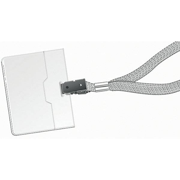 Namensschild mit Textilband mit Klemme HxB 60 x 90 mm rot VE 40 Stk. Durable | Hunke & Jochheim GmbH & CO. KG-1