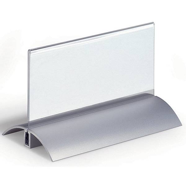 Tischnamensschild Acryl mit Aluminiumfuß HxB 61 x 150 mm VE 12 Stk. Durable | Hunke & Jochheim GmbH & CO. KG