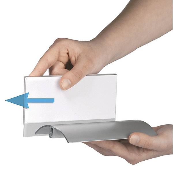 Tischnamensschild Acryl mit Aluminiumfuß HxB 61 x 150 mm VE 12 Stk. Durable | Hunke & Jochheim GmbH & CO. KG-1