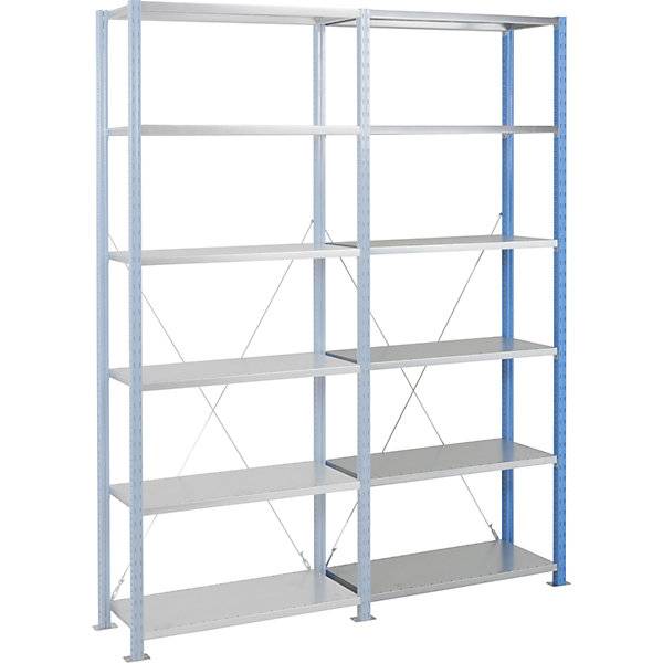 Schnellbau-Schwerlast-Steckregal Fachboden-BxT 1000 x 800 mm Fachlast 270 kg Anbauregal Höhe 2500 mm 6