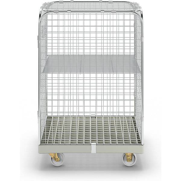 Rollbehälter SAFE HxBxT 1200 x 720 x 810 mm Rollplatte grau. ESB Engineering System Bau GmbH 96863149-4