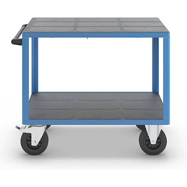 Montagewagen Tragfähigkeit 500 kg 2 Ladeflächen aus Kunststoff Ladefläche 1050 x 700 mm Gestell lichtblau.-2