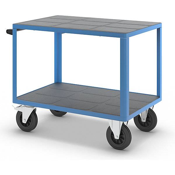 Montagewagen Tragfähigkeit 500 kg 2 Ladeflächen aus Kunststoff Ladefläche 1050 x 700 mm Gestell lichtblau.-4