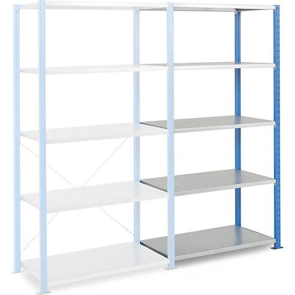 Schnellbau-Schwerlast-Steckregal Fachboden-BxT 1000 x 800 mm Fachlast 270 kg Anbauregal Höhe 2000 mm 5-0