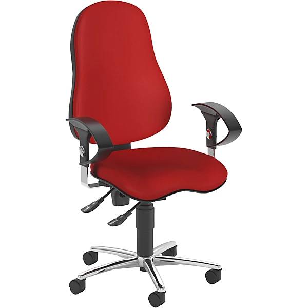 Bürostuhl SITNESS 10 mit verstellbaren Armlehnen rot. Topstar GmbH 97009449-0