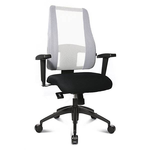 Bürostuhl LADY SITNESS DELUXE beweglich mit 7 Zonen schwarz / blau. Topstar GmbH 97010049-1