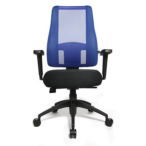 Bürostuhl LADY SITNESS DELUXE beweglich mit 7 Zonen schwarz / blau. Topstar GmbH 97010049-2