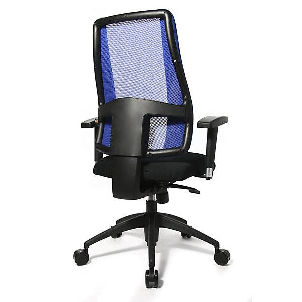 Bürostuhl LADY SITNESS DELUXE beweglich mit 7 Zonen schwarz / blau. Topstar GmbH 97010049-3