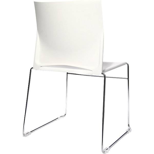 Kufen-Stapelstuhl Gestell verchromt VE 4 Stk weiß. Topstar GmbH 97011949-3