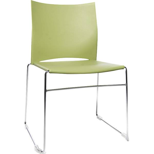 Kufen-Stapelstuhl Gestell verchromt VE 4 Stk grün. Topstar GmbH 97012149