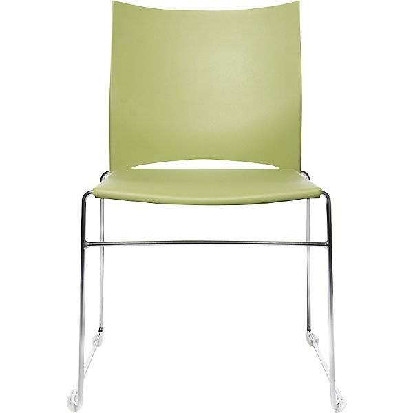Kufen-Stapelstuhl Gestell verchromt VE 4 Stk grün. Topstar GmbH 97012149-2