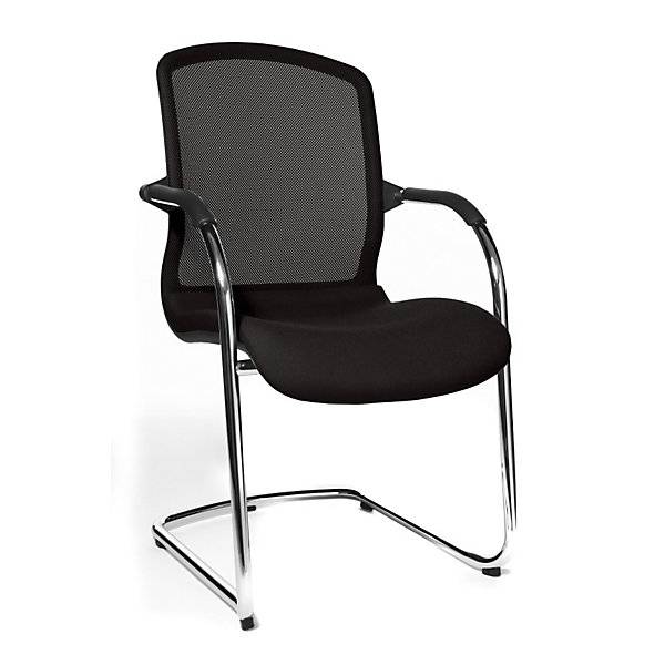 OPEN CHAIR - der Design-Besucherstuhl Freischwinger mit Netzrücken VE 2 Stk schwarz. Topstar GmbH 97012449-0