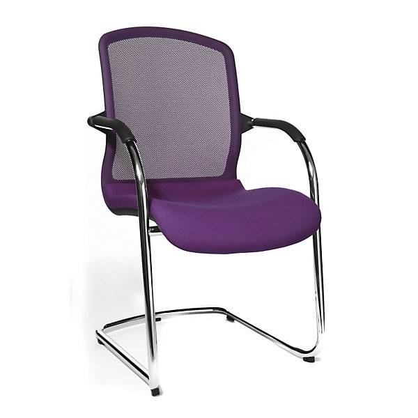 OPEN CHAIR - der Design-Besucherstuhl Freischwinger mit Netzrücken VE 2 Stk schwarz. Topstar GmbH 97012449-1