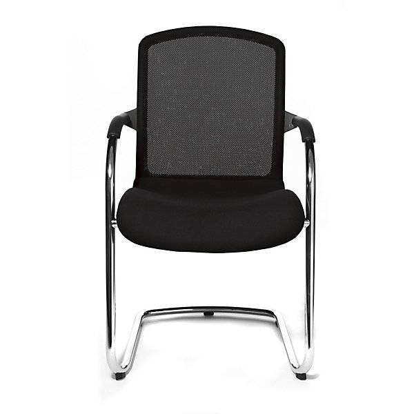 OPEN CHAIR - der Design-Besucherstuhl Freischwinger mit Netzrücken VE 2 Stk schwarz. Topstar GmbH 97012449-2