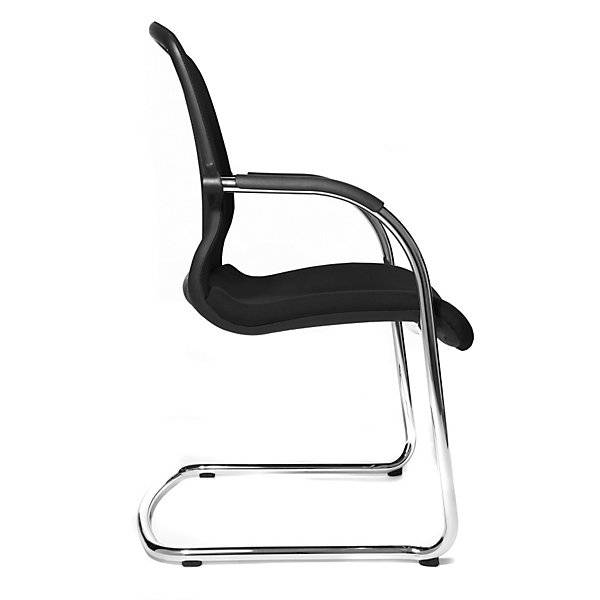 OPEN CHAIR - der Design-Besucherstuhl Freischwinger mit Netzrücken VE 2 Stk schwarz. Topstar GmbH 97012449-4