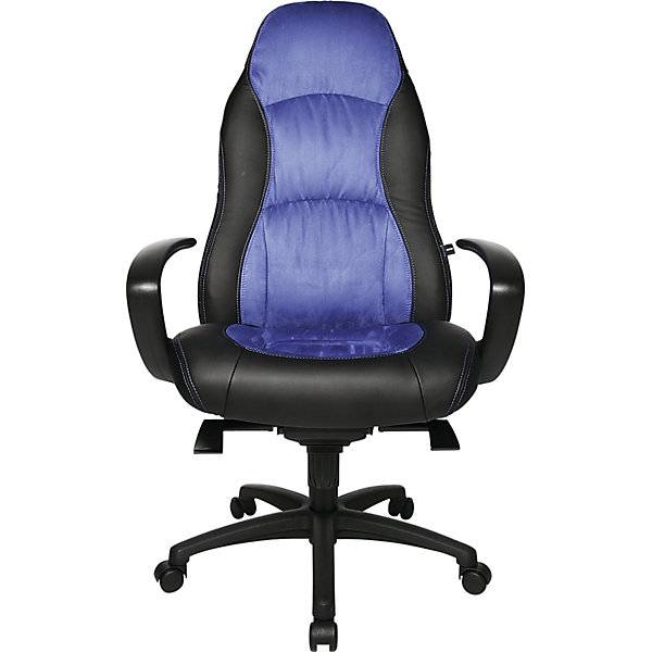Drehsessel Kunstleder / Mikrofaser schwarz / blau. Topstar GmbH 97055849-0