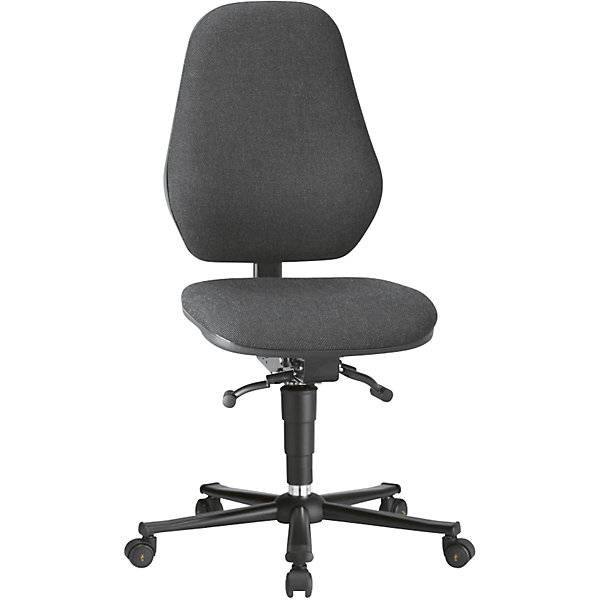 ESD-Arbeitsdrehstuhl ableitfähig mit Permanentkontakt mit Rollen Stoffbezug schwarz. Bimos-Sitztechnik |-0