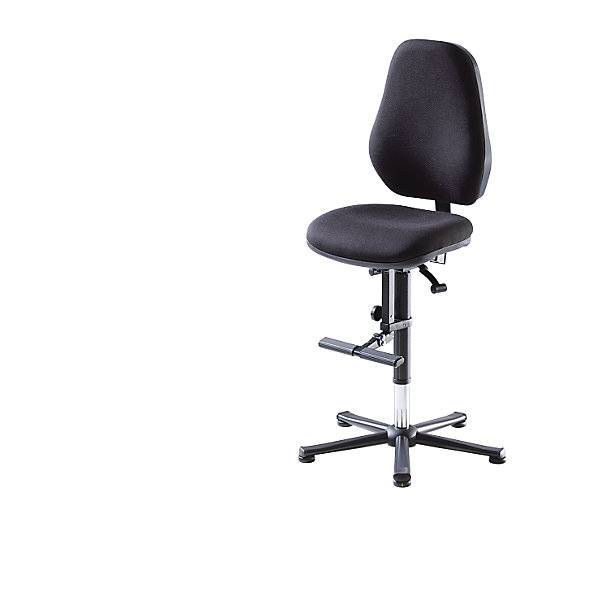 ESD-Arbeitsdrehstuhl ableitfähig mit Permanentkontakt mit Rollen Kunstlederbezug schwarz. Bimos-Sitztechnik |-2