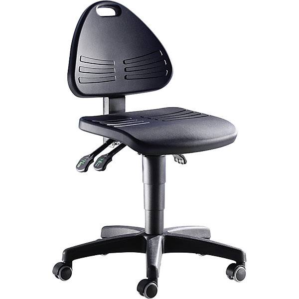 Arbeitsdrehstuhl gepolstert mit PU-Schaum mit Rollen Höhenverstellbereich 430 - 600 mm. Bimos-Sitztechnik |-1