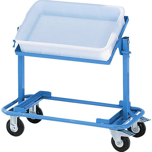 Kommissionierwagen mit 2 Etagen Tragfähigkeit 150 kg blau. TAKKT Industrial & Packaging GmbH 98588149-1