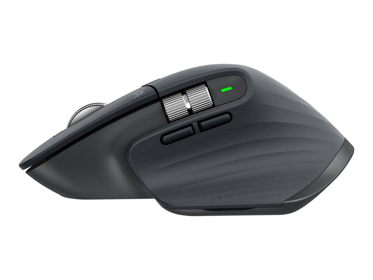 Logitech MX Master 3 Advanced Ergonomische Maus Bluetooth®, Funk Laser Graphit 7 Tasten 4000 dpi Wiederaufladbar, Intell-1
