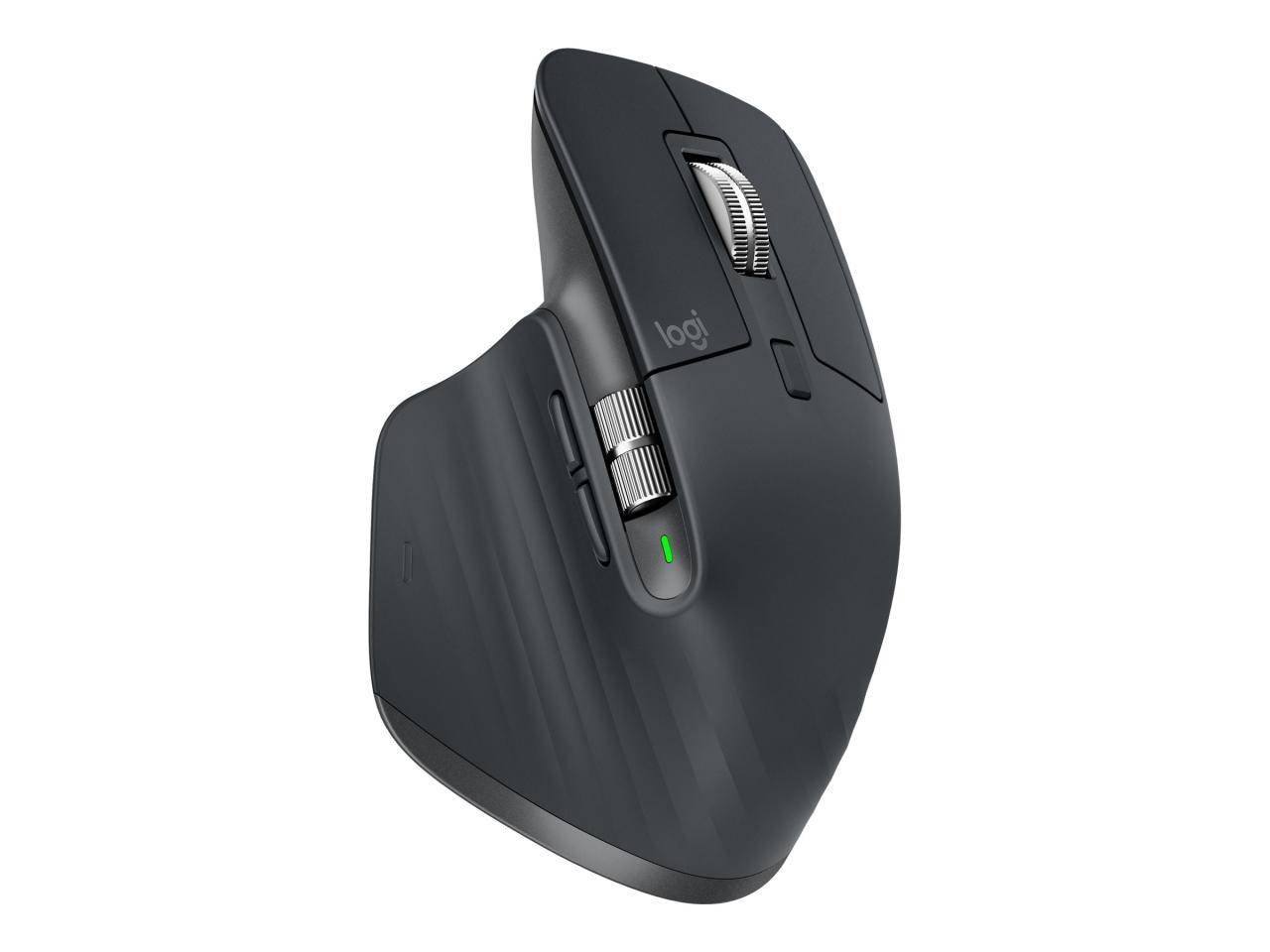 Logitech MX Master 3 Advanced Ergonomische Maus Bluetooth®, Funk Laser Graphit 7 Tasten 4000 dpi Wiederaufladbar, Intell-2