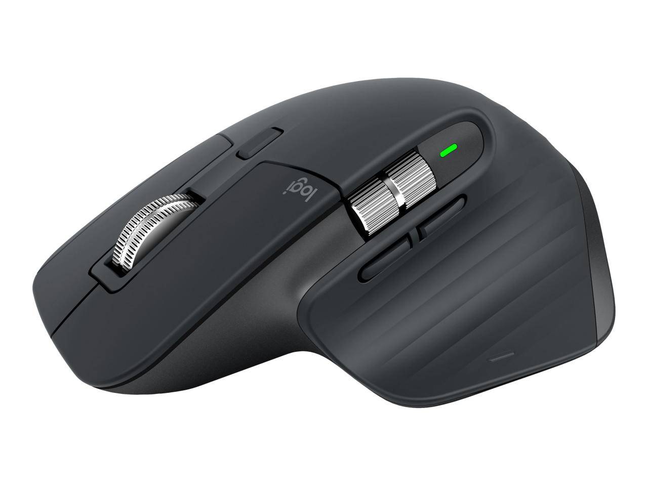 Logitech MX Master 3 Advanced Ergonomische Maus Bluetooth®, Funk Laser Graphit 7 Tasten 4000 dpi Wiederaufladbar, Intell-3
