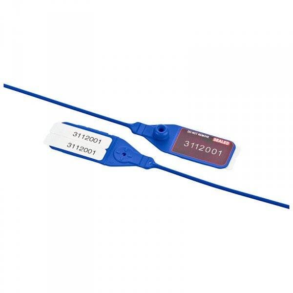 Durchziehplombe Universal Twin blau 120 mm ohne Barcode-0