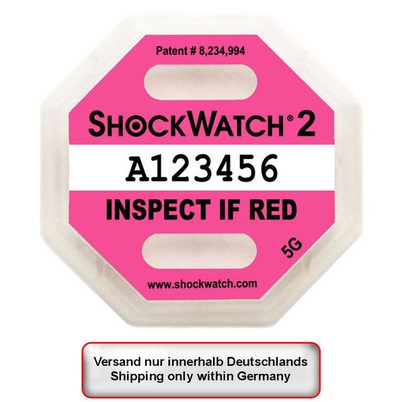 Stoßindikator Shockwatch2 5g - 75g (100 Stück) 50g-2