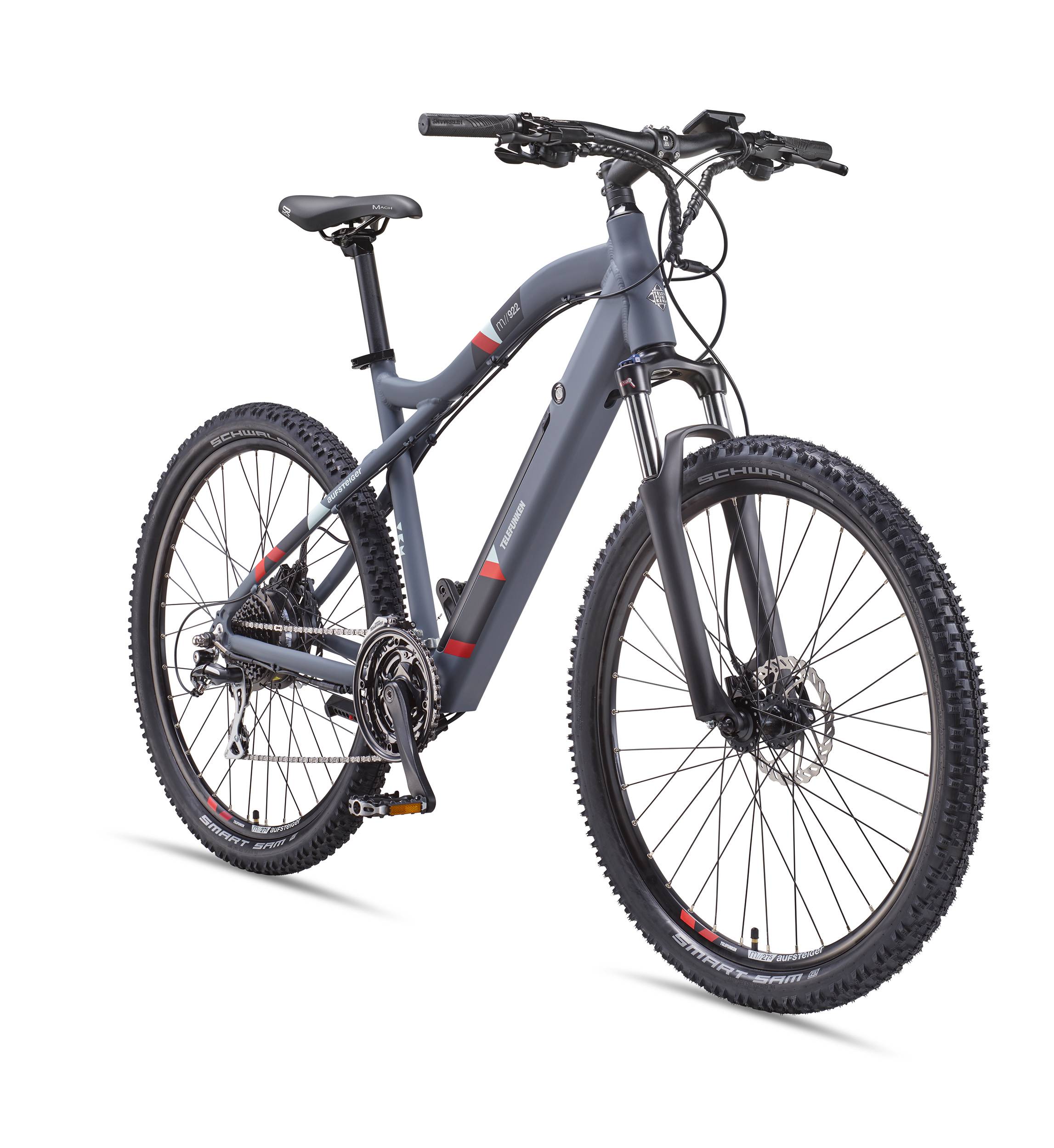 Telefunken E-Bike M922 mit 24 Gang Shimano Acera Kettenschaltung, Mountainbike - Hinterradmotor 250W / 36V Li-Ion Akku-0