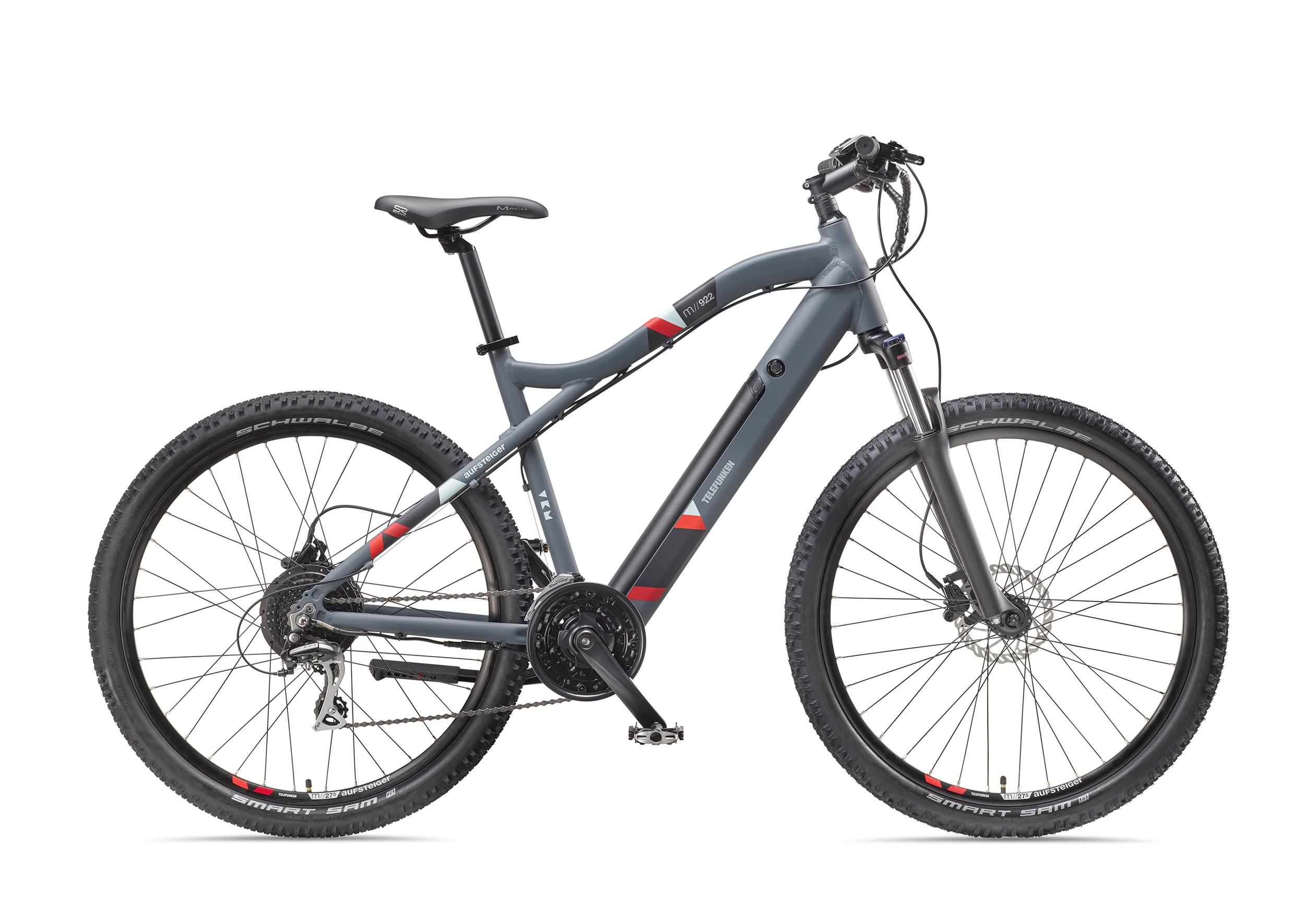 Telefunken E-Bike M922 mit 24 Gang Shimano Acera Kettenschaltung, Mountainbike - Hinterradmotor 250W / 36V Li-Ion Akku-1