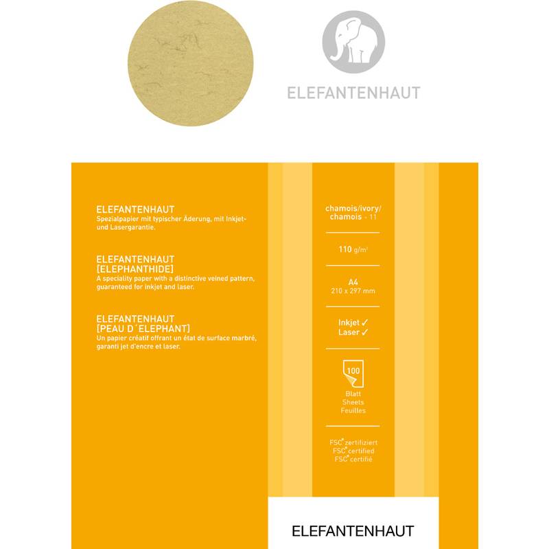 Elefantenhaut, DIN A4, 110 g/qm, chamois-0
