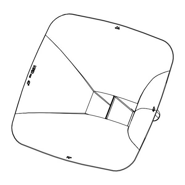 NEXO PNU-P15FLG9040-BK - Flansch Adapter für P15 Lautsprechersysteme (90° x 40° Öffnungswinkel) - in schwarz