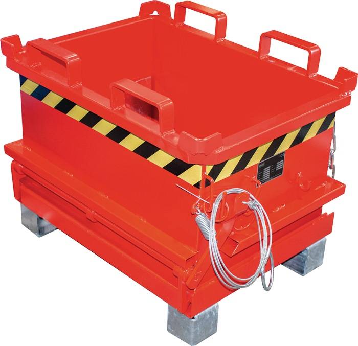Klappbodenbehälter 0,13 m³ L600xB800xH625mm lack.feuerrot-0