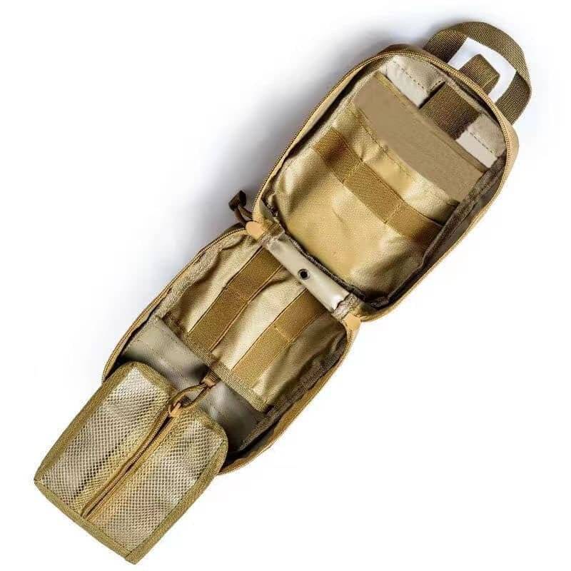 Military IFAK1 Trauma Kit Erste Hilfe inkl. handlicher Tasche Outdoor braun (8 teilig)-3