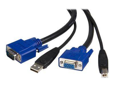 StarTech.com KVM Kabel USB VGA für KVM Switch 1,8m - Kabelsatz für KVM Umschalter 2x USB A/B Stecker 2x VGA Stecker--0