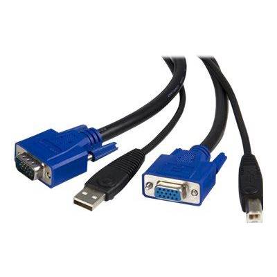 StarTech.com KVM Kabel USB VGA für KVM Switch 1,8m - Kabelsatz für KVM Umschalter 2x USB A/B Stecker 2x VGA Stecker--0