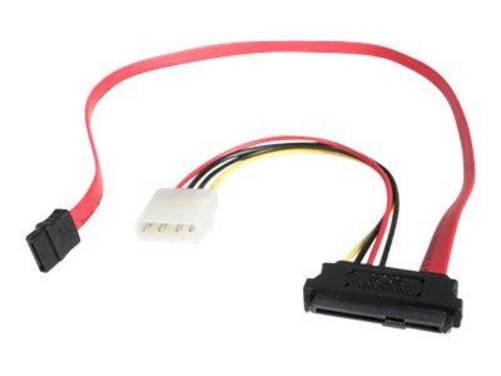 StarTech.com SAS auf SATA Slimline Kabel - SAS SATA SFF-8482 mit IDE Stromkabel - 1 x SATA (7pin)